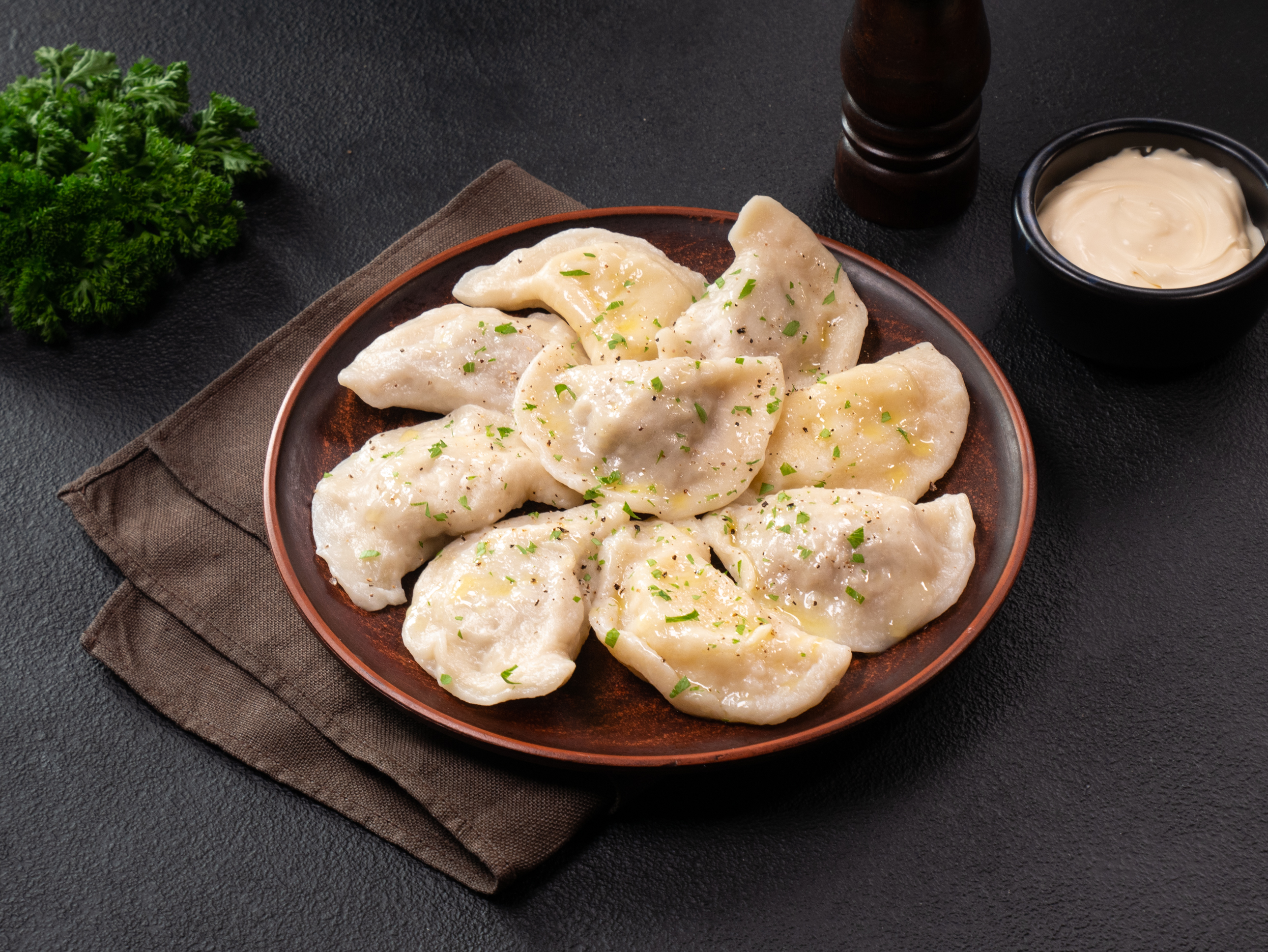 Meat varenyky (dumplings)