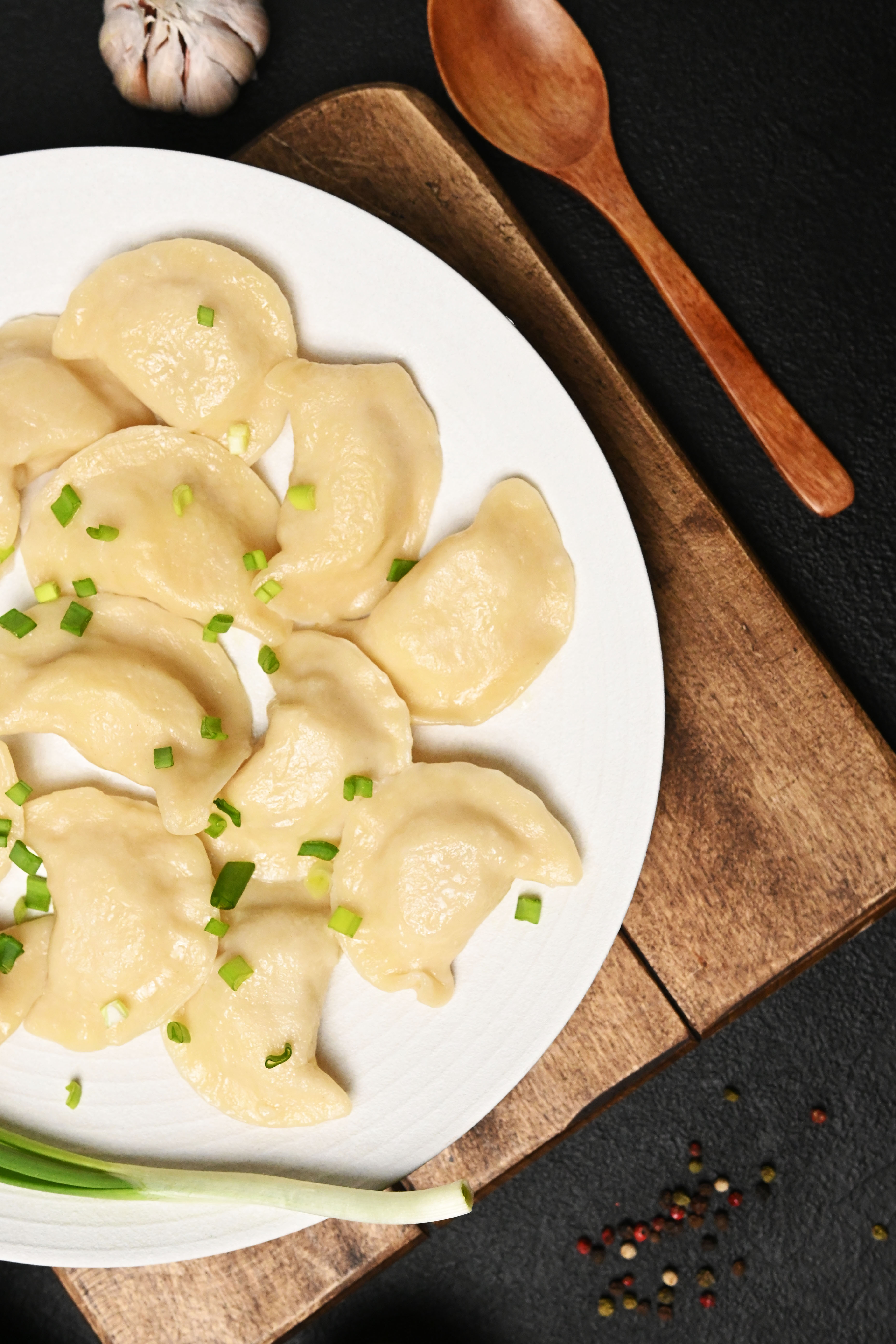 Brined cheese varenyky (dumplings)