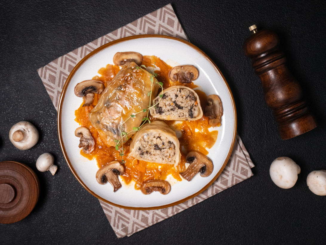 Mushroom cabbage rolls