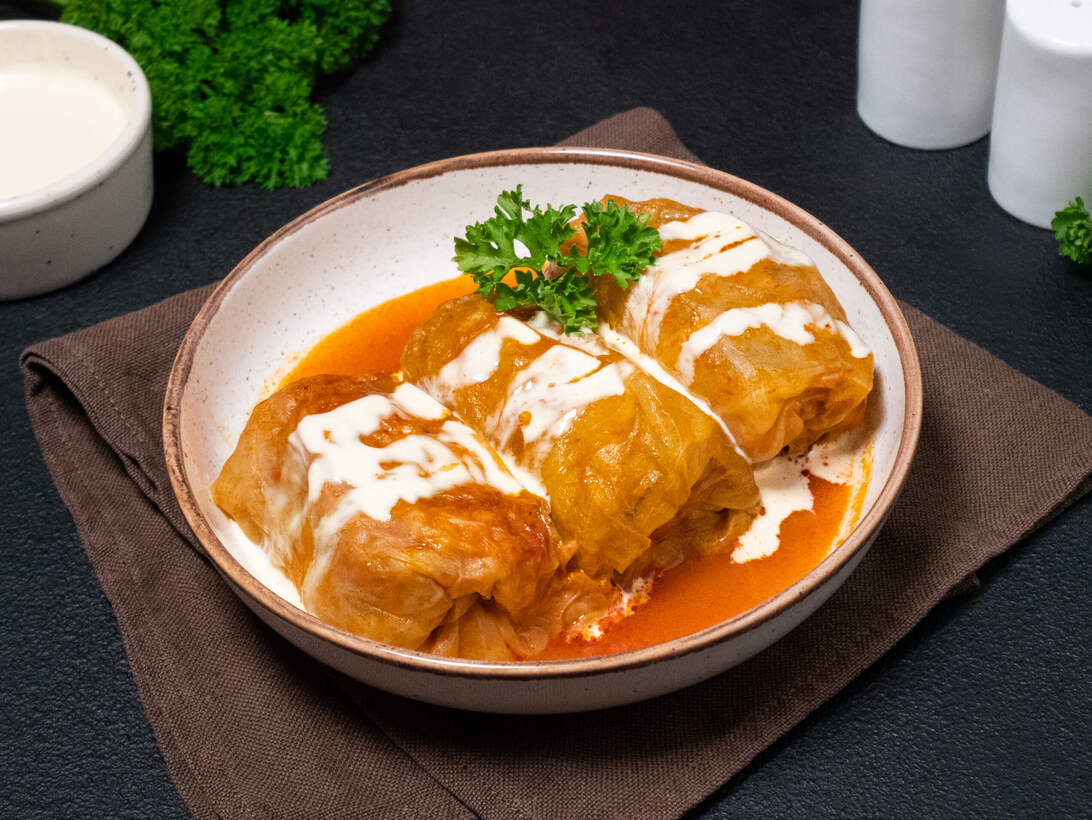 Veal and beef cabbage rolls