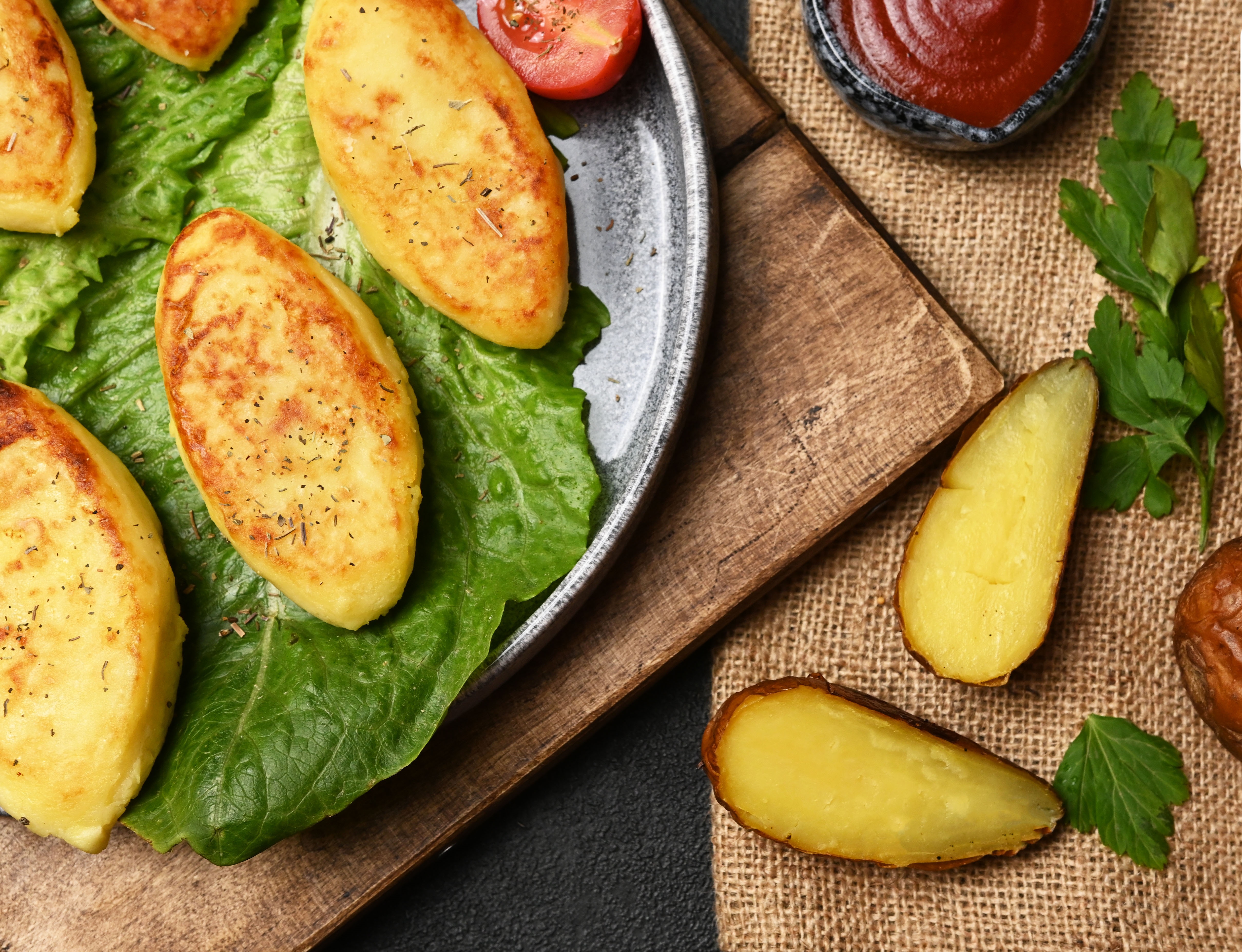 Kartoffeltaschen mit Fleisch