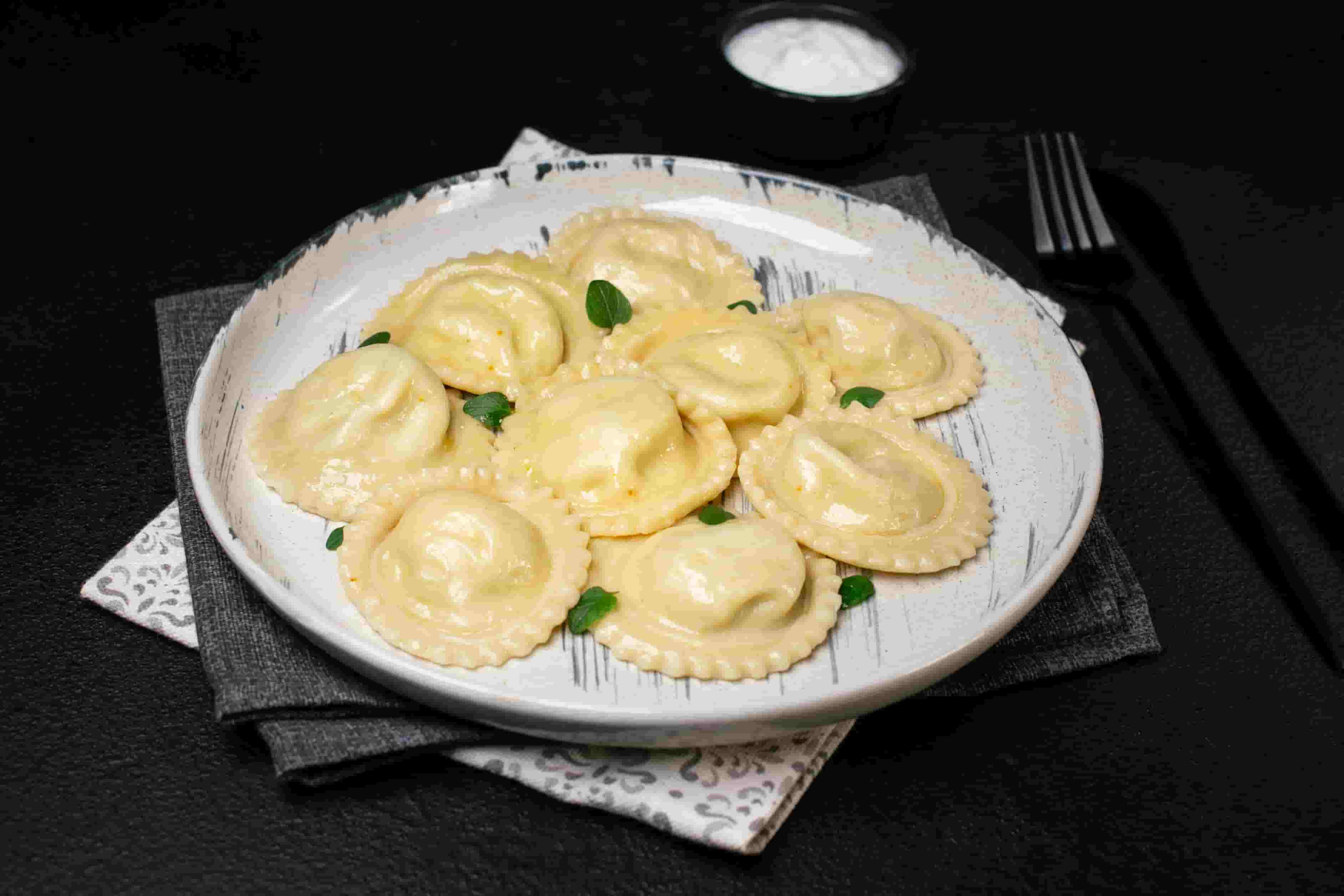 Равіолі з куркою зелений карі
