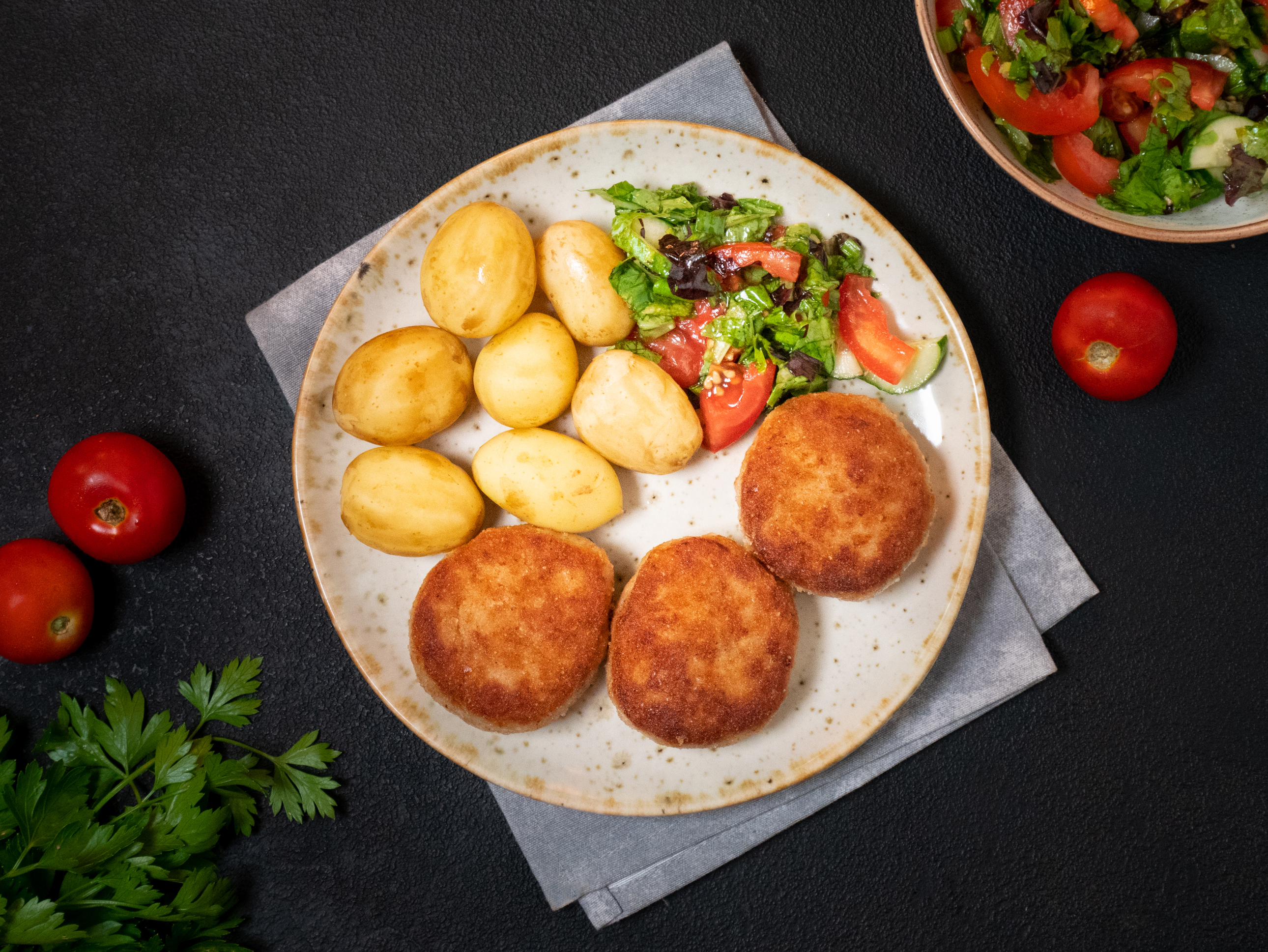 Filetes de carne picada de pollo