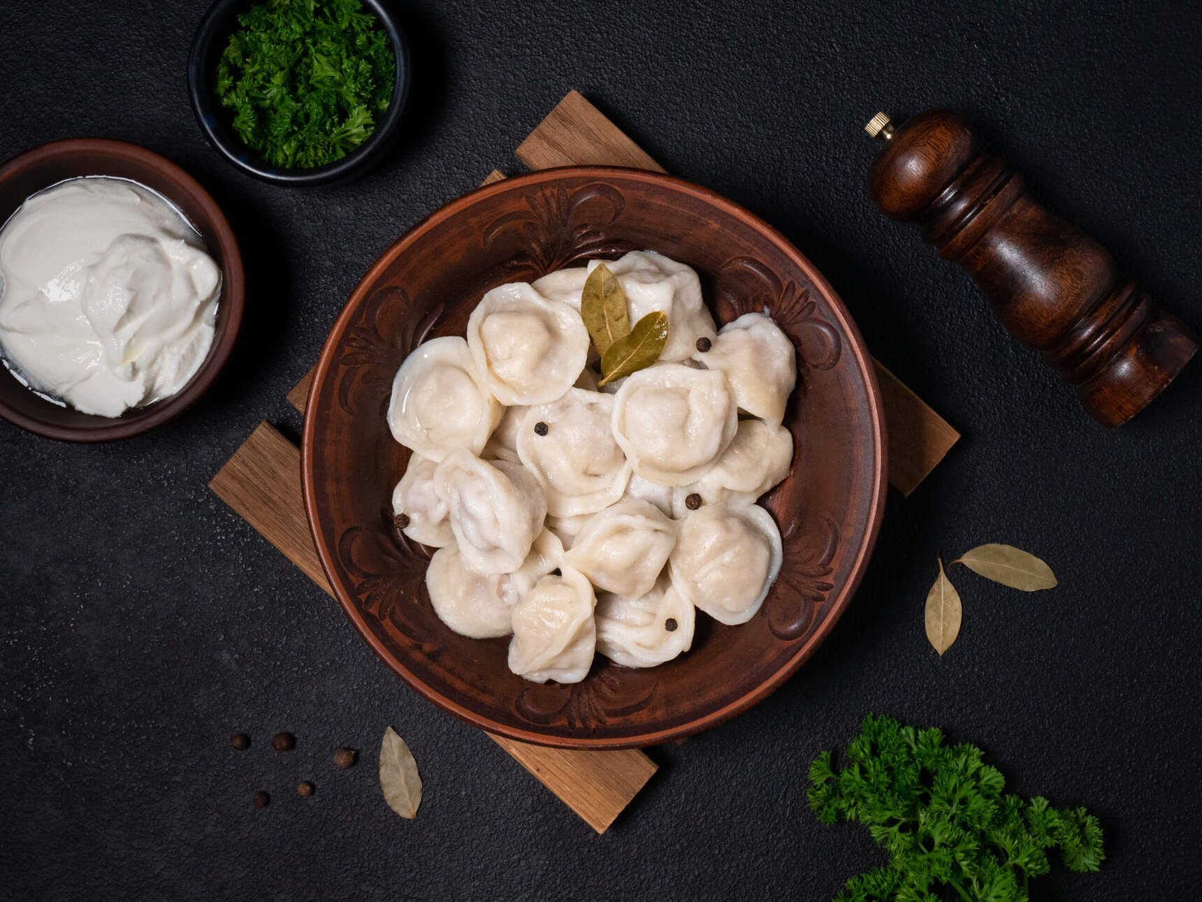 Kalbfleisch-Pelmeni (Maultaschen)