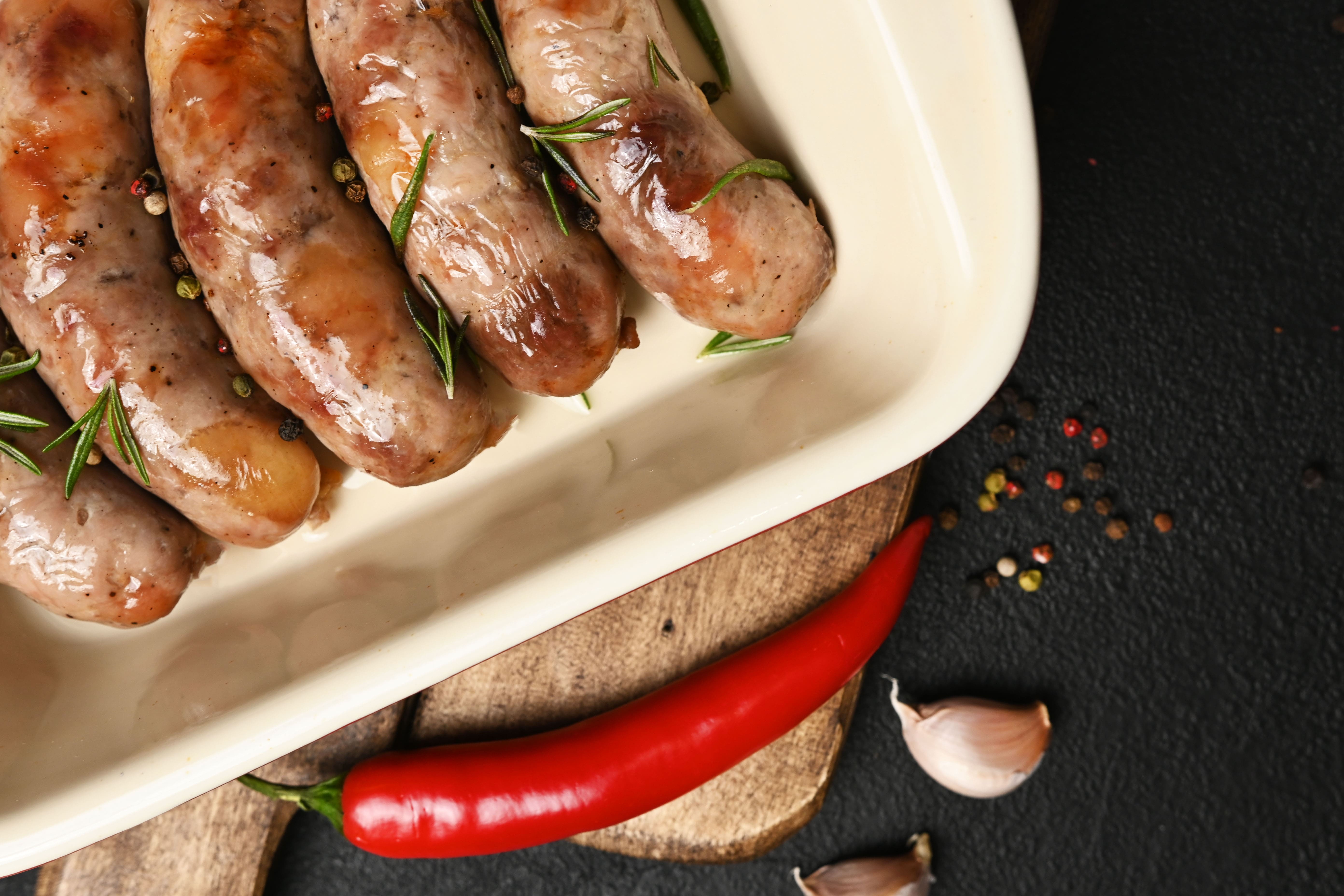 Grilled pork sausage