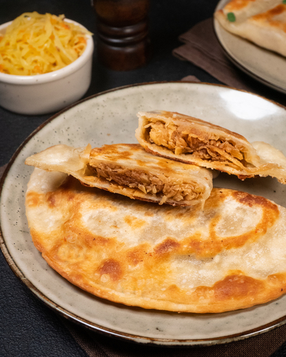 Tschebureki (Fleischtaschen) mit Kohl