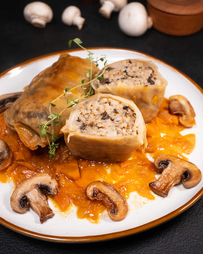 Mushroom cabbage rolls