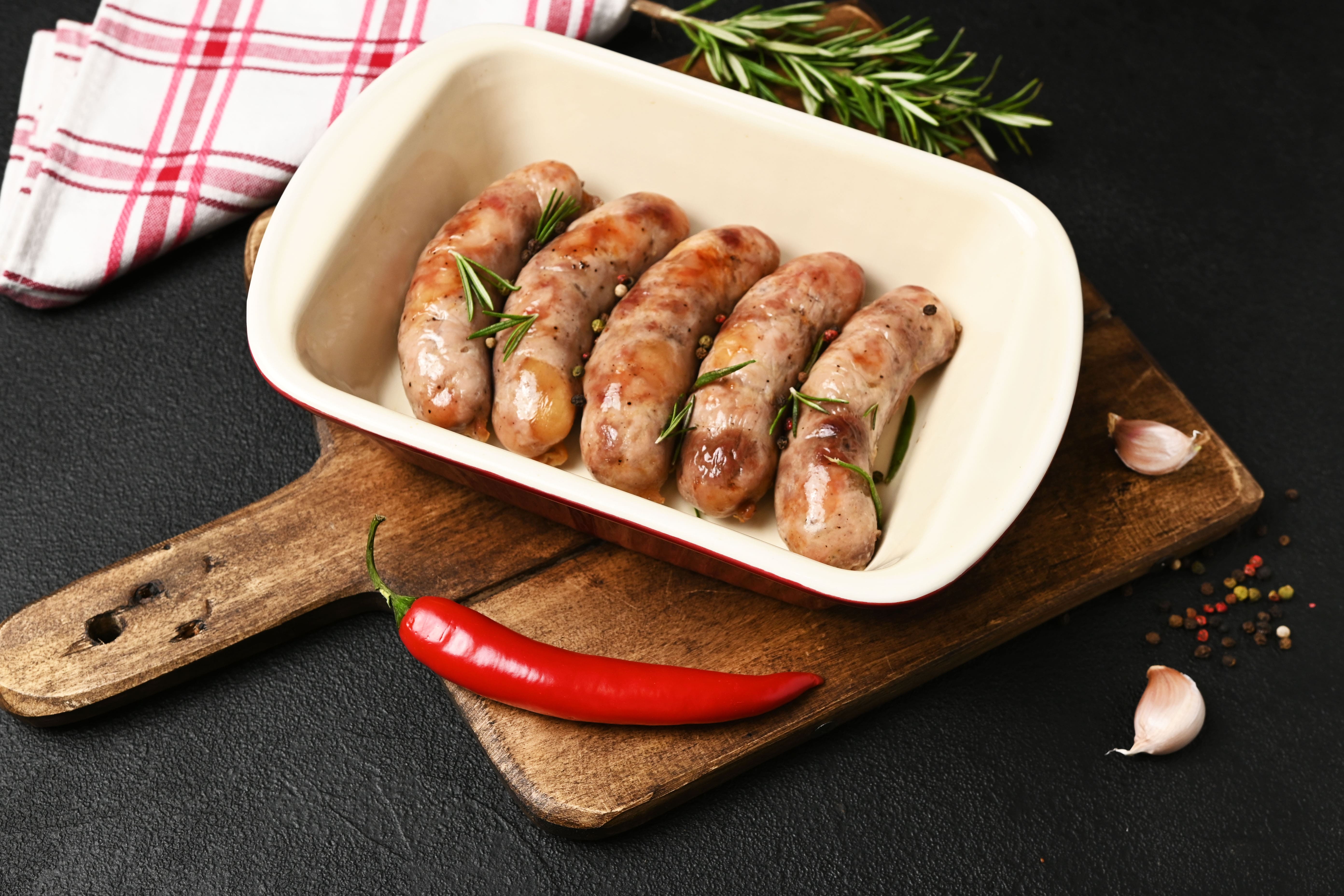 Grilled pork sausage