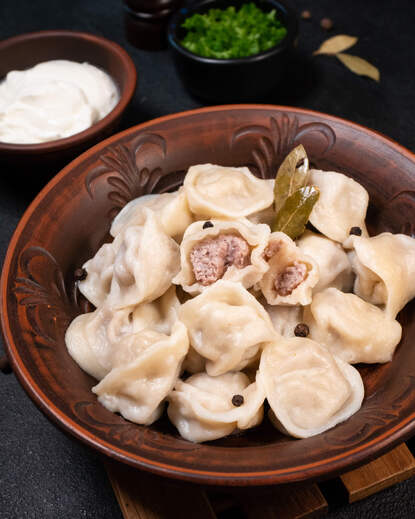 Kalbfleisch-Pelmeni (Maultaschen)