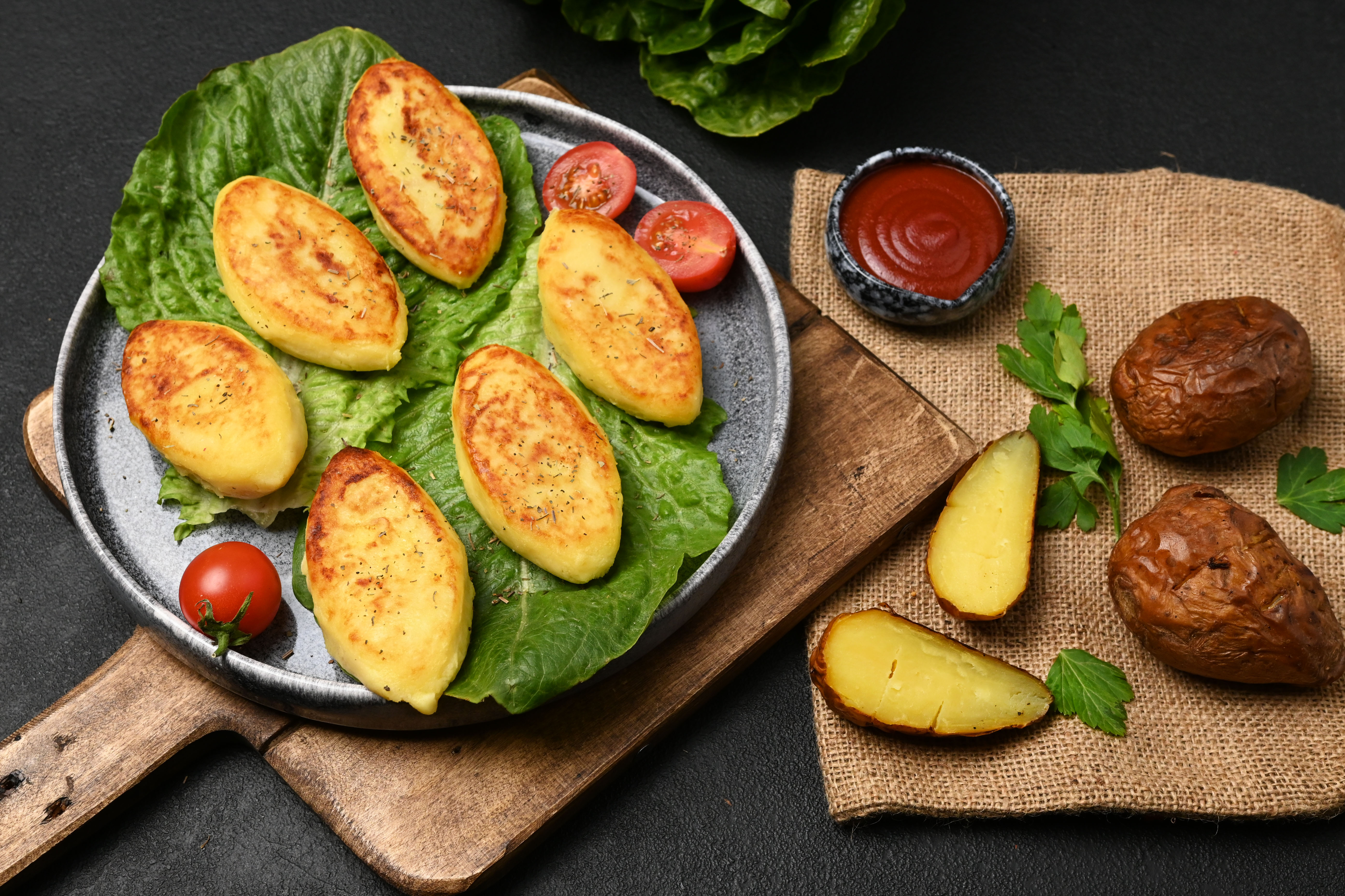 Kartoffeltaschen mit Fleisch